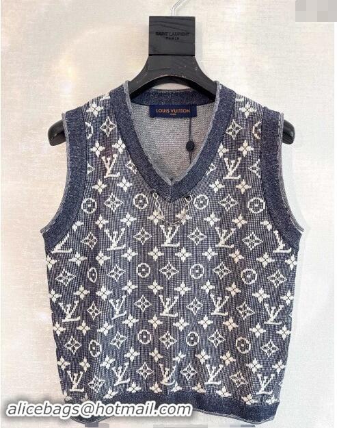 Top Quality Louis Vuitton Monogram Knit 1025 Vest Grey 2024