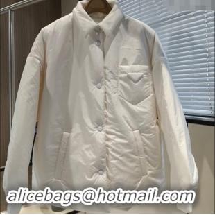 Top Grade Prada Padded Jacket 102501 White 2024