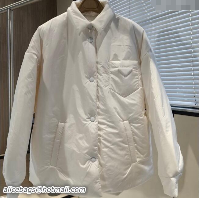 Top Grade Prada Padded Jacket 102501 White 2024