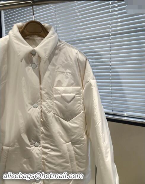 Top Grade Prada Padded Jacket 102501 White 2024