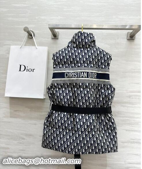 Pretty Style Dior Snow Down Vest with Buckle 1025 Blue 2024