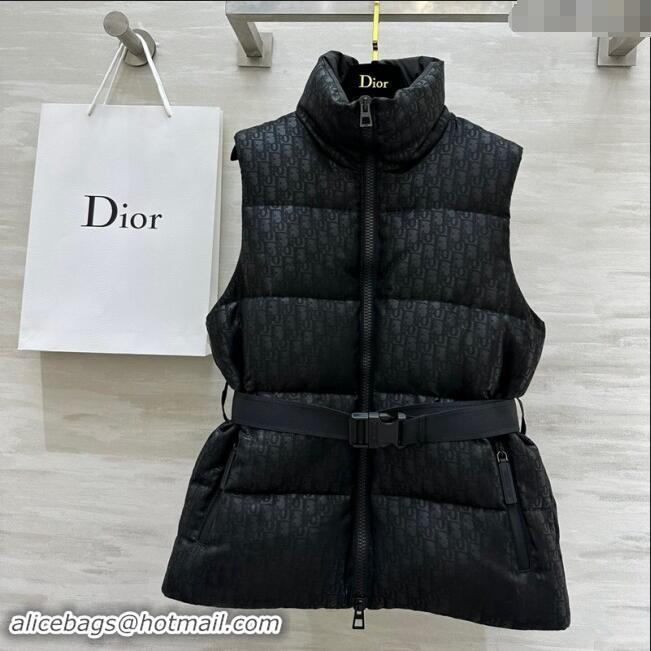 Good Taste Dior Snow Down Vest with Buckle 1025 Black 2024