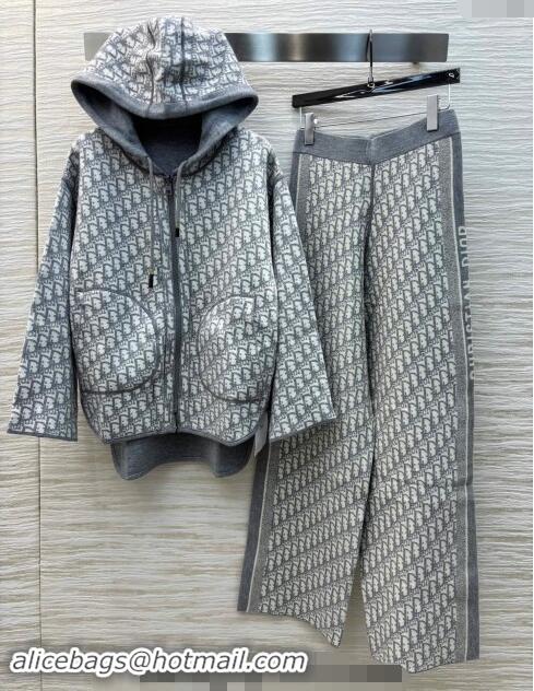 Well Crafted Dior Oblique Jacket and Pants Set 1025 Grey 2024