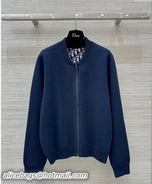 Top Grade Dior Oblique Reversible Jacket 1025 Blue 2024