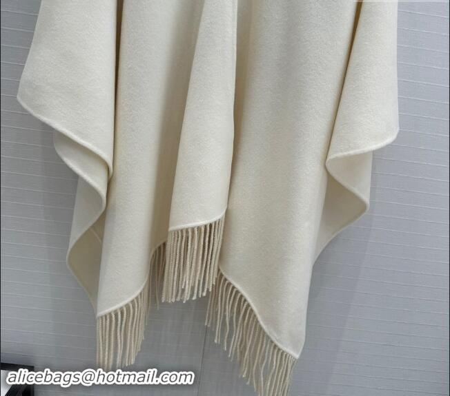 Well Crafted Dior Wool Cashmere Shawl 78x140cm CD1025 White 2024