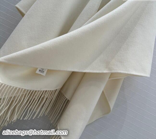 Well Crafted Dior Wool Cashmere Shawl 78x140cm CD1025 White 2024