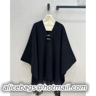 Top Grade Dior Wool Cashmere Shawl 78x140cm 1025 Black 2024