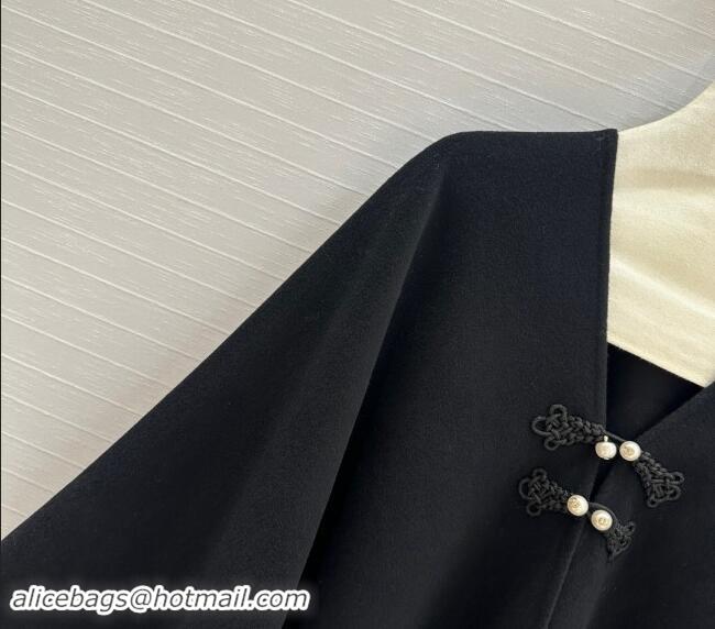 Top Grade Dior Wool Cashmere Shawl 78x140cm 1025 Black 2024