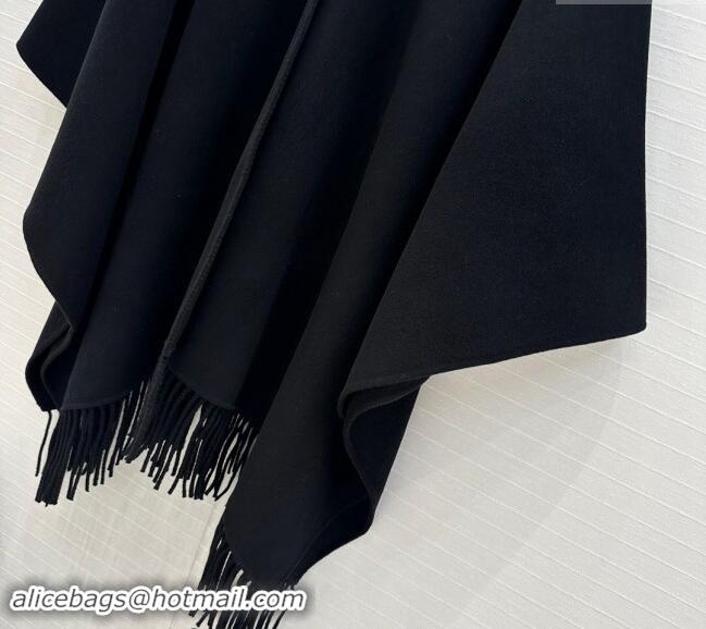 Top Grade Dior Wool Cashmere Shawl 78x140cm 1025 Black 2024