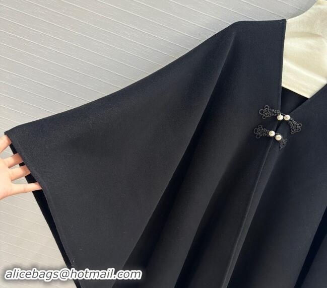 Top Grade Dior Wool Cashmere Shawl 78x140cm 1025 Black 2024