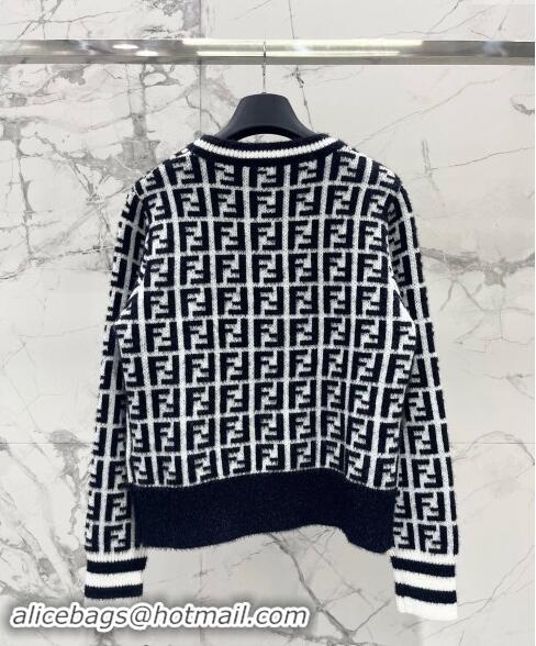 Affordable Price Fendi FF Knit Sweater 1025 Black/White 2024