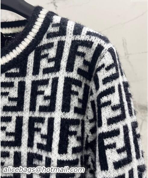 Affordable Price Fendi FF Knit Sweater 1025 Black/White 2024