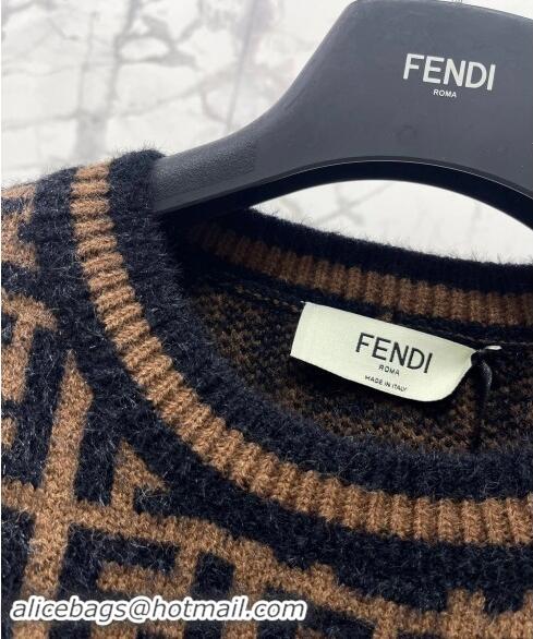 ​Super Quality Fendi FF Knit Sweater 1025 Brown 2024