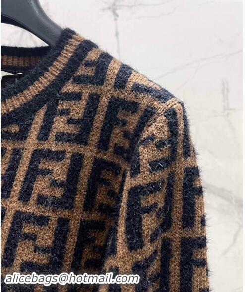 ​Super Quality Fendi FF Knit Sweater 1025 Brown 2024