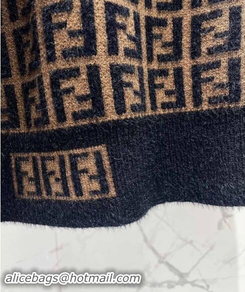 ​Super Quality Fendi FF Knit Sweater 1025 Brown 2024