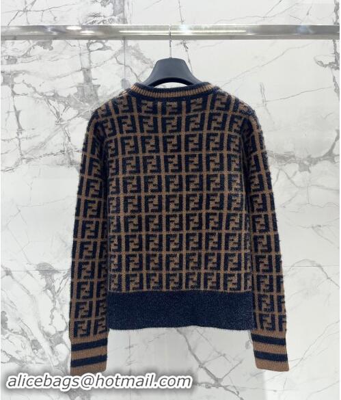 ​Super Quality Fendi FF Knit Sweater 1025 Brown 2024