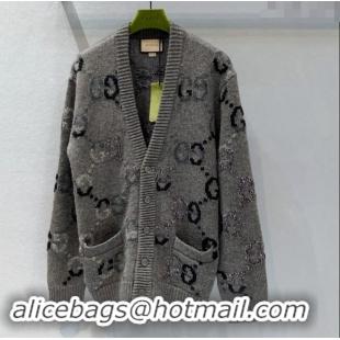 Affordable Price Gucci GG Cardigan 1025 Grey 2024