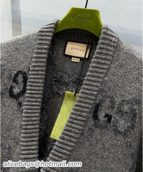 Affordable Price Gucci GG Cardigan 1025 Grey 2024