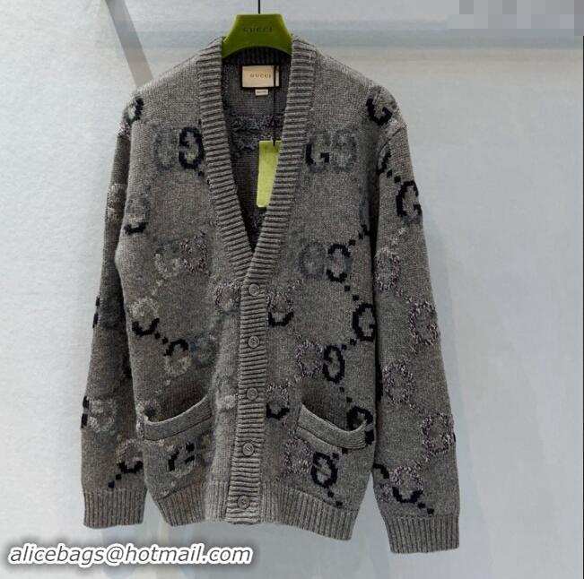 Affordable Price Gucci GG Cardigan 1025 Grey 2024