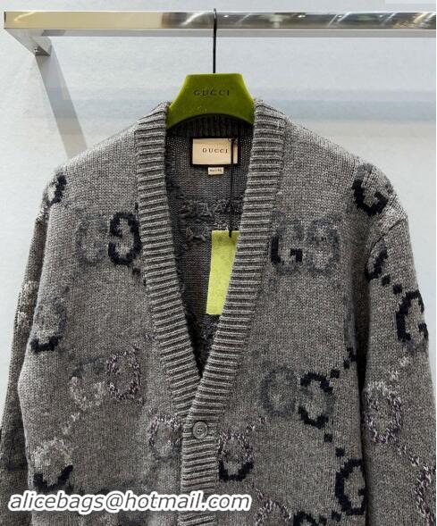 Affordable Price Gucci GG Cardigan 1025 Grey 2024