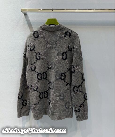 Affordable Price Gucci GG Cardigan 1025 Grey 2024