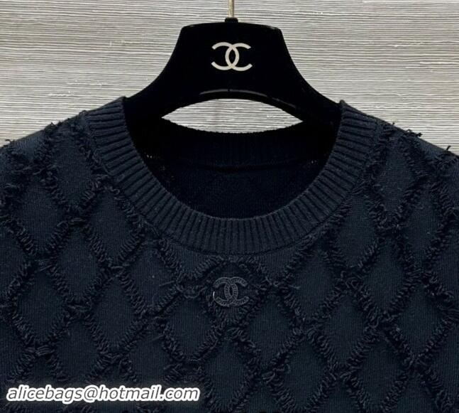 ​Best Price Chanel Quilted Knit Top 1025 Black 2024