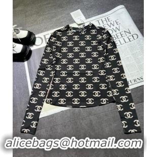 Super Quality Chanel CC Shirt 1025 Black 2024