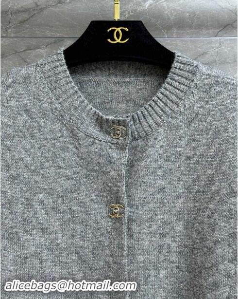 ​Good Taste Chanel Cashmere Cardigan CH102905 Gray 2024 Top