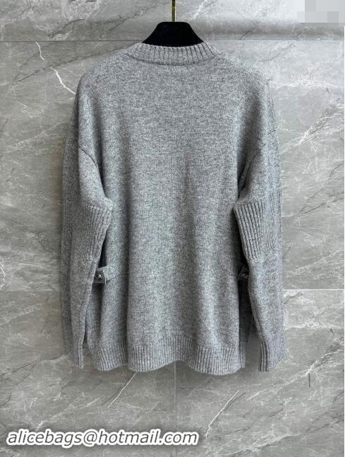 ​Good Taste Chanel Cashmere Cardigan CH102905 Gray 2024 Top