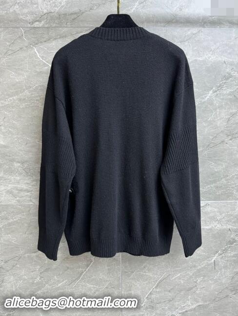 ​Buy Classic Chanel Cashmere Cardigan CH102907 Black 2024 Top