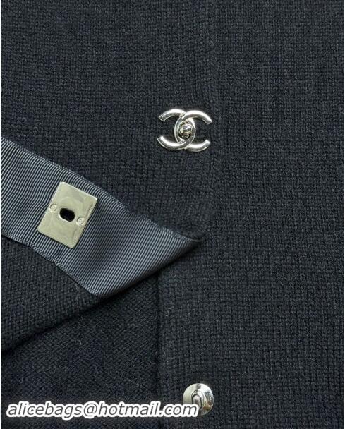 ​Buy Classic Chanel Cashmere Cardigan CH102907 Black 2024 Top