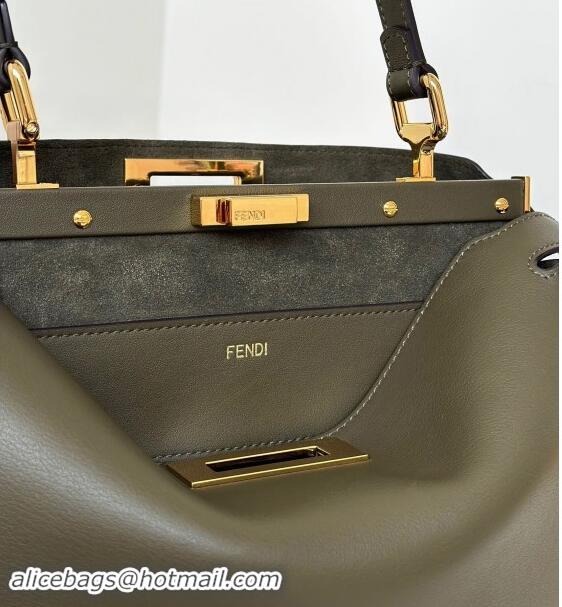 Well Crafted Fendi Peekaboo Soft Medium Bag in Cappuccino-coloured Leather Bag 80172 Green 2024 Top