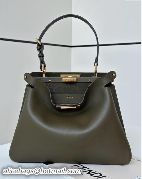 Well Crafted Fendi Peekaboo Soft Medium Bag in Cappuccino-coloured Leather Bag 80172 Green 2024 Top