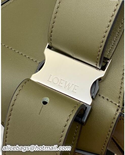 Promotional Loewe Small Puzzle Bumbag in Classic Calfskin 10176 Olive Green 2024