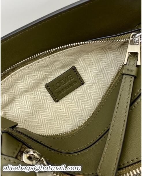 Reasonable Price Loewe Mini Puzzle Bumbag in Classic Calfskin 10177 Olive Green 2024