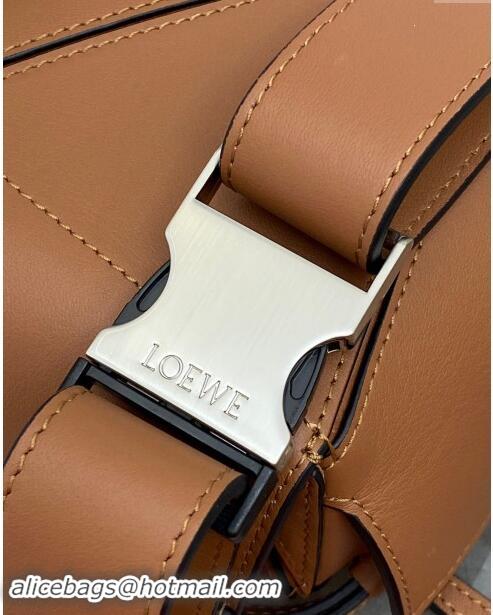 Best Price Loewe Mini Puzzle Bumbag in Classic Calfskin 10177 Tan Brown 2024