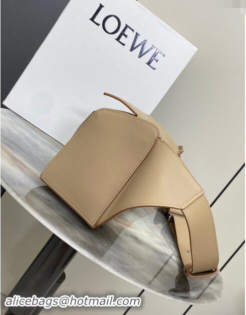 Most Popular Loewe Small Puzzle Bumbag in Classic Calfskin 10176 Beige 2024