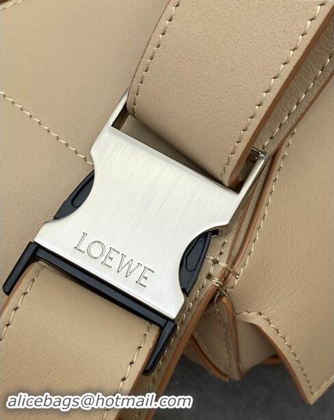 Buy Fashionable Loewe Mini Puzzle Bumbag in Classic Calfskin 10177 Beige 2024