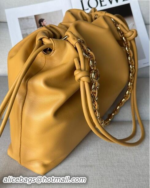 Top Grade Loewe Large Flamenco purse in nappa lambskin 948021 Sahara Yellow 2024