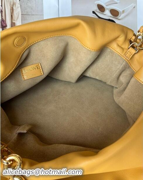 Top Grade Loewe Large Flamenco purse in nappa lambskin 948021 Sahara Yellow 2024