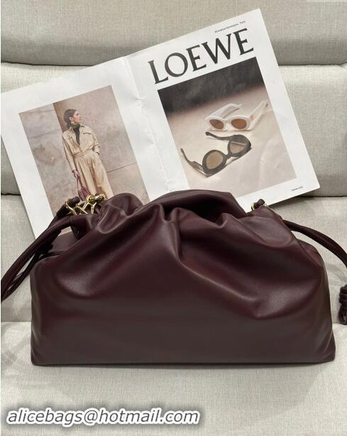 Well Crafted Loewe Large Flamenco purse in nappa lambskin 948021 Dark Burgundy 2024