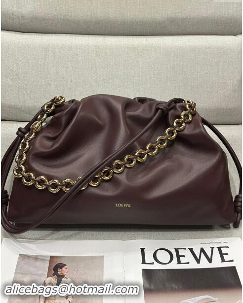 Well Crafted Loewe Large Flamenco purse in nappa lambskin 948021 Dark Burgundy 2024