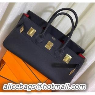 Market Sells Hermes Shoulder Birkin 42 JPG Bag in Togo Leather H042 Black/Gold 2024 (Half Handmade)