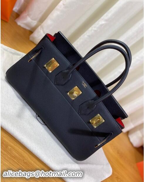 Market Sells Hermes Shoulder Birkin 42 JPG Bag in Togo Leather H042 Black/Gold 2024 (Half Handmade)