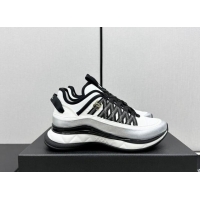 Purchase Chanel Silky Calfskin & Fabric Laced Sneakers Silver/White 910116