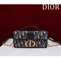 Famous Brand Dior Miss Montaigne Mini Bag in Dior Oblique Jacquard D3065 Blue 2024