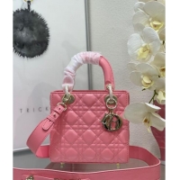 Best Price Dior Small Lady My ABCDior Bag in Cannage Lambskin M0538 Pink 2024