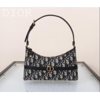 Top Quality Dior 30 Montaigne Mini Hobo Shoulder Bag in Blue Dior Oblique Jacquard DR2381 2024