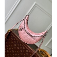 Inexpensive Louis Vuitton Loop Hobo Bag in Ostrich Embossed Leather N85900 Pink 2024