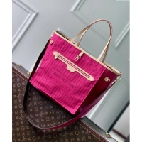 New Cheap Louis Vuitton Neverfull Bandouliere Inside Out MM Tote bag Monogram Canvas/Rose Pink Textile M12257 2024